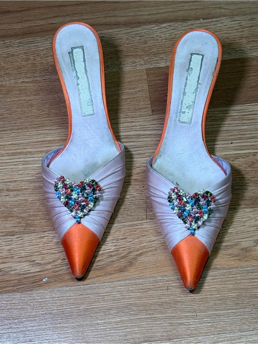 Christian Lacroix Satin Mule Heels – Size 38 – Made in Italy